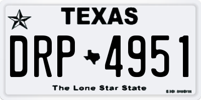 TX license plate DRP4951
