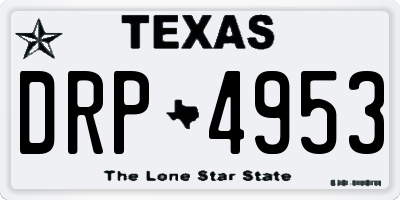 TX license plate DRP4953