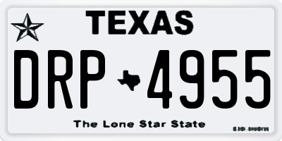 TX license plate DRP4955