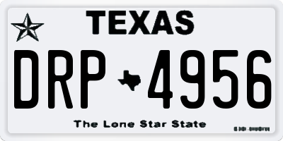 TX license plate DRP4956