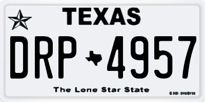 TX license plate DRP4957
