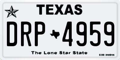 TX license plate DRP4959