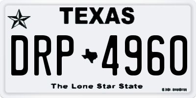 TX license plate DRP4960