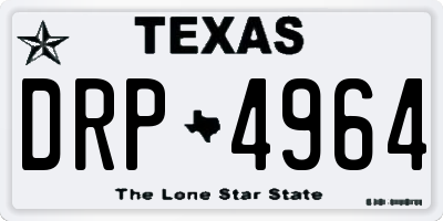 TX license plate DRP4964