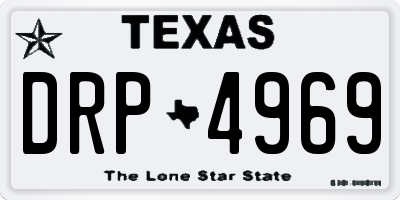 TX license plate DRP4969