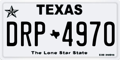 TX license plate DRP4970