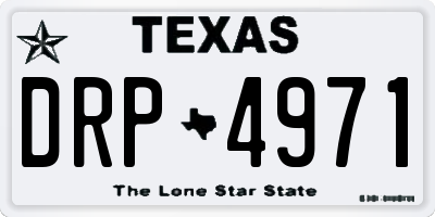 TX license plate DRP4971
