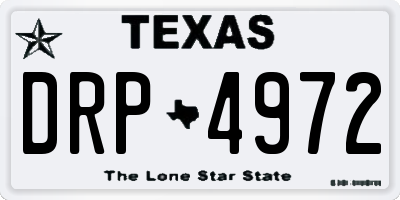 TX license plate DRP4972