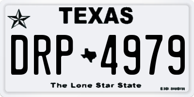 TX license plate DRP4979