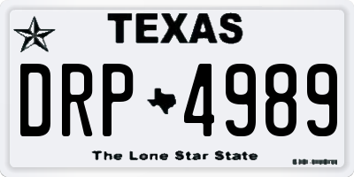 TX license plate DRP4989