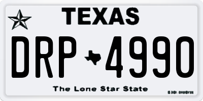 TX license plate DRP4990