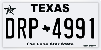 TX license plate DRP4991