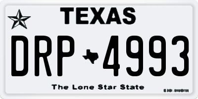 TX license plate DRP4993