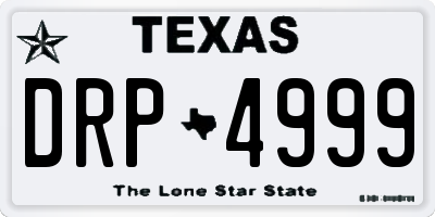 TX license plate DRP4999