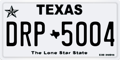 TX license plate DRP5004