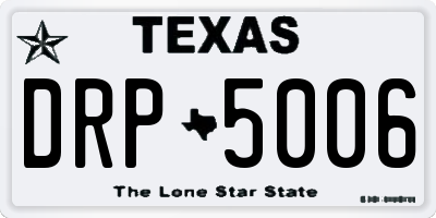 TX license plate DRP5006