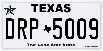 TX license plate DRP5009