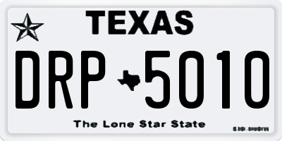 TX license plate DRP5010