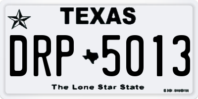TX license plate DRP5013