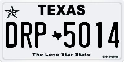 TX license plate DRP5014