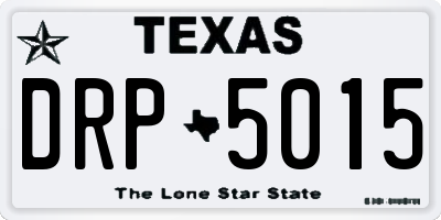 TX license plate DRP5015