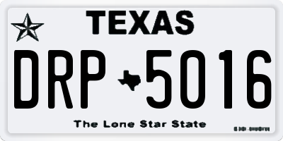 TX license plate DRP5016