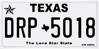 TX license plate DRP5018