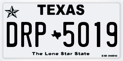 TX license plate DRP5019