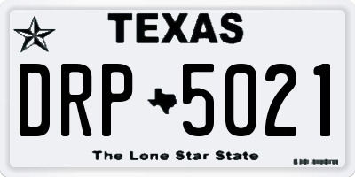 TX license plate DRP5021