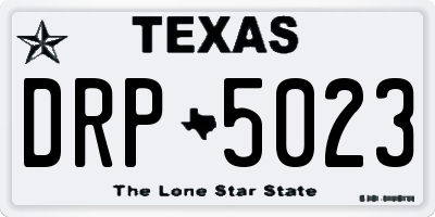 TX license plate DRP5023
