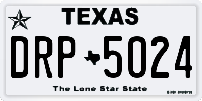 TX license plate DRP5024