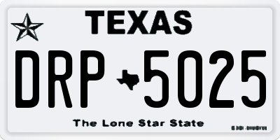 TX license plate DRP5025