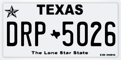 TX license plate DRP5026