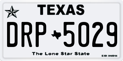 TX license plate DRP5029