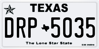 TX license plate DRP5035