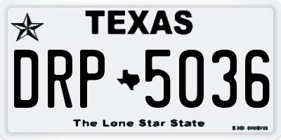 TX license plate DRP5036