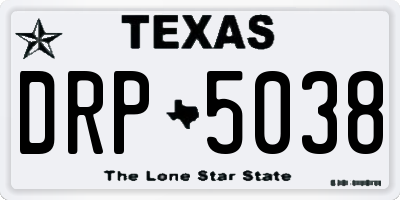 TX license plate DRP5038