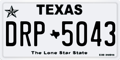 TX license plate DRP5043