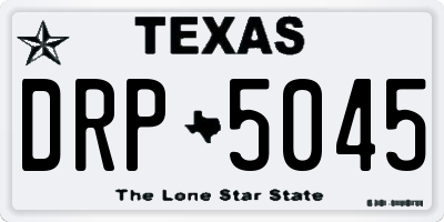 TX license plate DRP5045