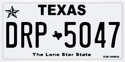 TX license plate DRP5047