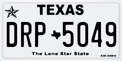 TX license plate DRP5049