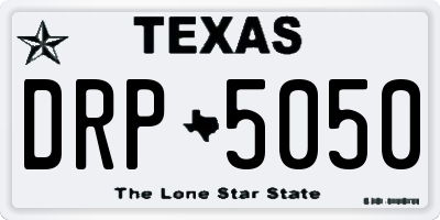 TX license plate DRP5050