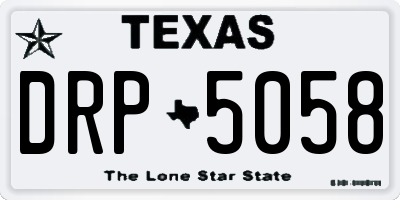 TX license plate DRP5058