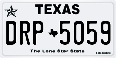 TX license plate DRP5059