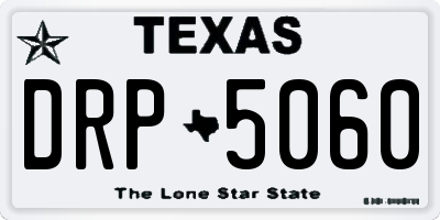 TX license plate DRP5060
