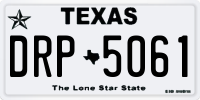 TX license plate DRP5061