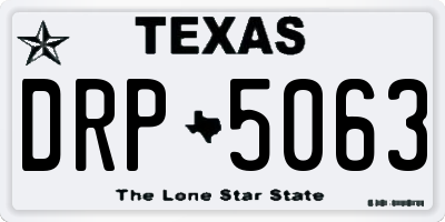 TX license plate DRP5063