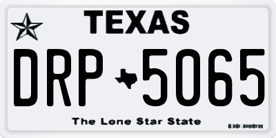 TX license plate DRP5065