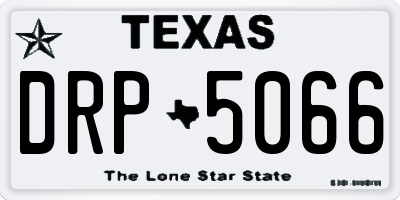 TX license plate DRP5066