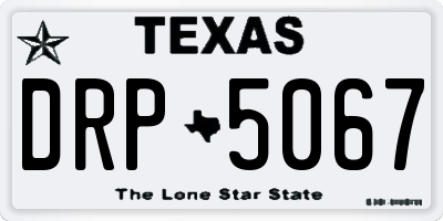 TX license plate DRP5067